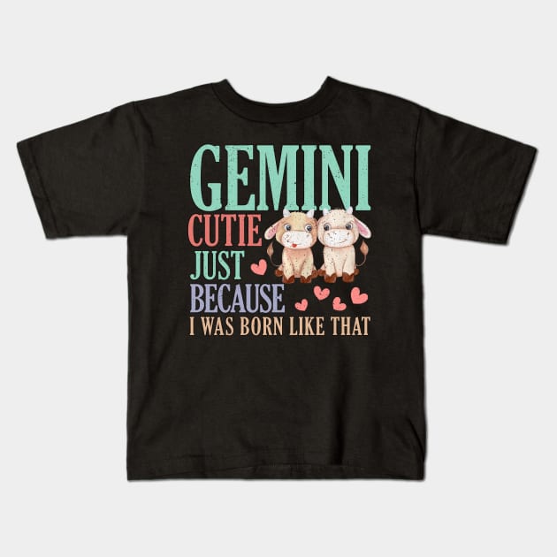 Zodiac Gemini - Funny Gemini Astrology Horoscope Gemini Girl Kids T-Shirt by alcoshirts